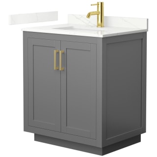 A thumbnail of the Wyndham Collection WCF292930S-QTZ-UNSMXX Dark Gray / Giotto Quartz Top / Brushed Gold Hardware