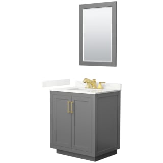 A thumbnail of the Wyndham Collection WCF292930S-QTZ-US3M24 Dark Gray / Giotto Quartz Top / Brushed Gold Hardware