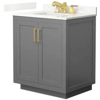 A thumbnail of the Wyndham Collection WCF292930S-QTZ-US3MXX Dark Gray / Giotto Quartz Top / Brushed Gold Hardware