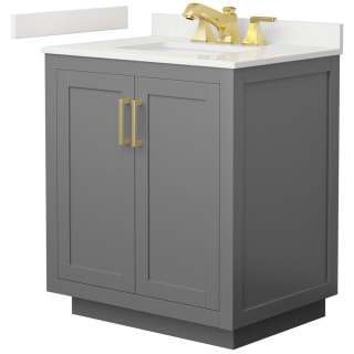 A thumbnail of the Wyndham Collection WCF292930S-QTZ-US3MXX Dark Gray / White Quartz Top / Brushed Gold Hardware