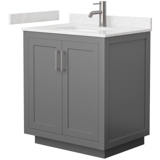 A thumbnail of the Wyndham Collection WCF2929-30S-VCA-MXX Dark Gray / Carrara Cultured Marble Top / Brushed Nickel Hardware