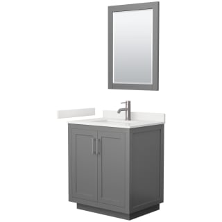 A thumbnail of the Wyndham Collection WCF292930S-QTZ-UNSM24 Dark Gray / White Quartz Top / Brushed Nickel Hardware