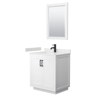 A thumbnail of the Wyndham Collection WCF2929-30S-VCA-M24 White / Carrara Cultured Marble Top / Matte Black Hardware