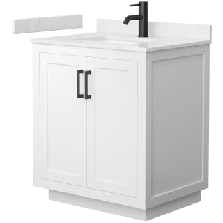 A thumbnail of the Wyndham Collection WCF2929-30S-VCA-MXX White / Carrara Cultured Marble Top / Matte Black Hardware