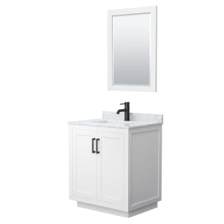 A thumbnail of the Wyndham Collection WCF2929-30S-NAT-M24 White / White Carrara Marble Top / Matte Black Hardware