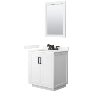 A thumbnail of the Wyndham Collection WCF292930S-QTZ-US3M24 White / Giotto Quartz Top / Matte Black Hardware