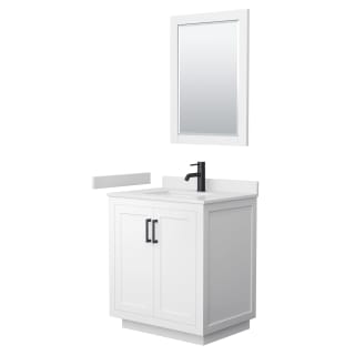 A thumbnail of the Wyndham Collection WCF2929-30S-VCA-M24 White / White Cultured Marble Top / Matte Black Hardware