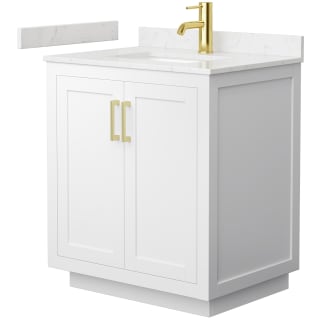 A thumbnail of the Wyndham Collection WCF2929-30S-VCA-MXX White / Carrara Cultured Marble Top / Brushed Gold Hardware