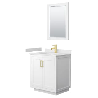 A thumbnail of the Wyndham Collection WCF2929-30S-VCA-M24 White / White Cultured Marble Top / Brushed Gold Hardware