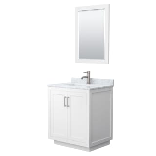 A thumbnail of the Wyndham Collection WCF2929-30S-NAT-M24 White / White Carrara Marble Top / Brushed Nickel Hardware