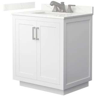 A thumbnail of the Wyndham Collection WCF292930S-QTZ-US3MXX White / Giotto Quartz Top / Brushed Nickel Hardware