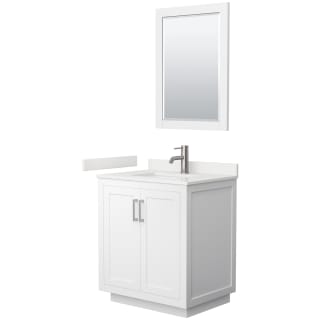 A thumbnail of the Wyndham Collection WCF292930S-QTZ-UNSM24 White / White Quartz Top / Brushed Nickel Hardware