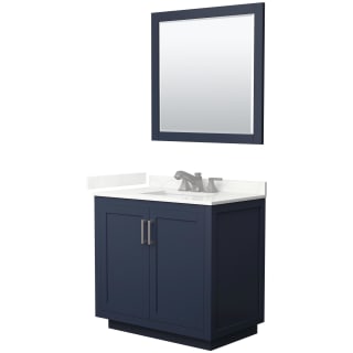 A thumbnail of the Wyndham Collection WCF292936S-QTZ-US3M34 Dark Blue / Giotto Quartz Top / Brushed Nickel Hardware