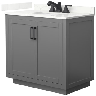 A thumbnail of the Wyndham Collection WCF292936S-QTZ-US3MXX Dark Gray / Giotto Quartz Top / Matte Black Hardware