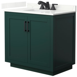 A thumbnail of the Wyndham Collection WCF292936S-QTZ-US3MXX Green / Giotto Quartz Top / Matte Black Hardware