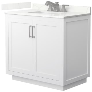 A thumbnail of the Wyndham Collection WCF292936S-QTZ-US3MXX White / Giotto Quartz Top / Brushed Nickel Hardware