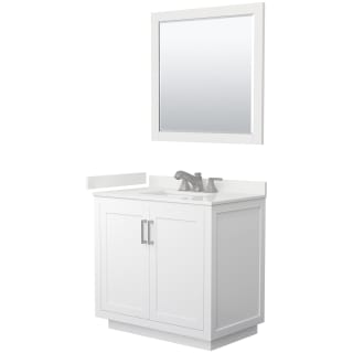 A thumbnail of the Wyndham Collection WCF292936S-QTZ-US3M34 White / White Quartz Top / Brushed Nickel Hardware