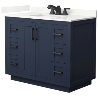 A thumbnail of the Wyndham Collection WCF292942S-QTZ-US3MXX Dark Blue / Giotto Quartz Top / Matte Black Hardware