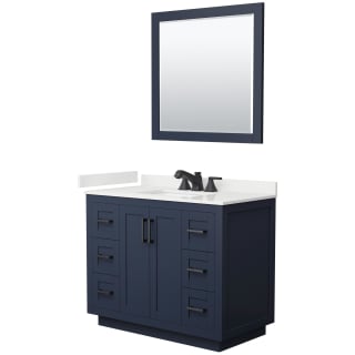 A thumbnail of the Wyndham Collection WCF292942S-QTZ-US3M34 Dark Blue / White Quartz Top / Matte Black Hardware