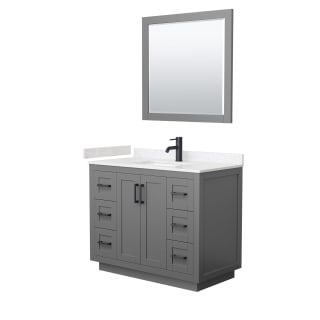 A thumbnail of the Wyndham Collection WCF2929-42S-VCA-M34 Dark Gray / Carrara Cultured Marble Top / Matte Black Hardware