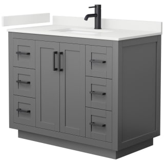 A thumbnail of the Wyndham Collection WCF292942S-QTZ-UNSMXX Dark Gray / White Quartz Top / Matte Black Hardware