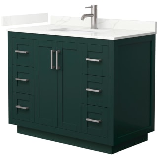A thumbnail of the Wyndham Collection WCF292942S-QTZ-UNSMXX Green / Giotto Quartz Top / Brushed Nickel Hardware