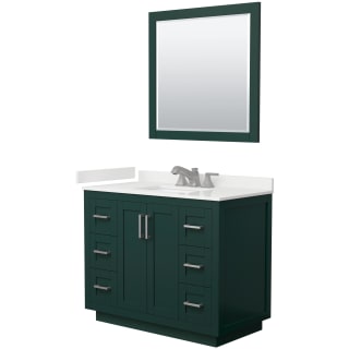 A thumbnail of the Wyndham Collection WCF292942S-QTZ-US3M34 Green / White Quartz Top / Brushed Nickel Hardware