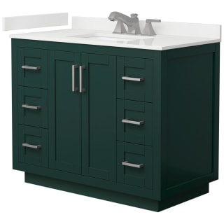 A thumbnail of the Wyndham Collection WCF292942S-QTZ-US3MXX Green / White Quartz Top / Brushed Nickel Hardware