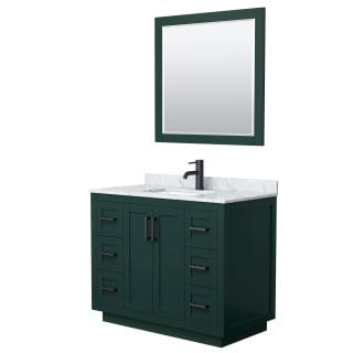 A thumbnail of the Wyndham Collection WCF2929-42S-NAT-M34 Green / White Carrara Marble Top / Matte Black Hardware