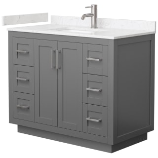 A thumbnail of the Wyndham Collection WCF2929-42S-VCA-MXX Dark Gray / Carrara Cultured Marble Top / Brushed Nickel Hardware