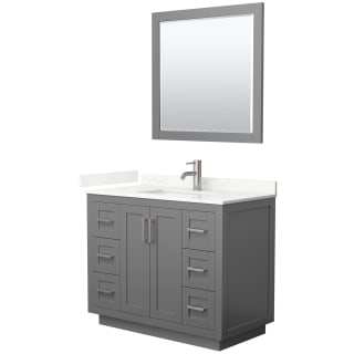 A thumbnail of the Wyndham Collection WCF292942S-QTZ-UNSM34 Dark Gray / Giotto Quartz Top / Brushed Nickel Hardware