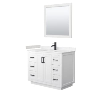 A thumbnail of the Wyndham Collection WCF2929-42S-VCA-M34 White / Carrara Cultured Marble Top / Matte Black Hardware