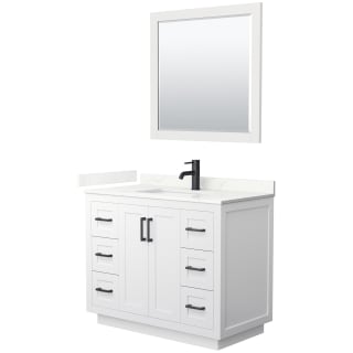 A thumbnail of the Wyndham Collection WCF292942S-QTZ-UNSM34 White / Giotto Quartz Top / Matte Black Hardware