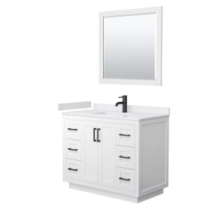 A thumbnail of the Wyndham Collection WCF2929-42S-VCA-M34 White / White Cultured Marble Top / Matte Black Hardware