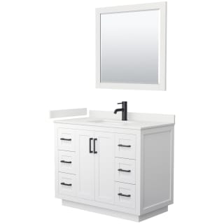 A thumbnail of the Wyndham Collection WCF292942S-QTZ-UNSM34 White / White Quartz Top / Matte Black Hardware