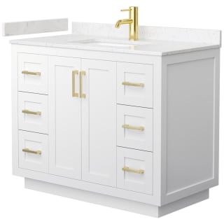 A thumbnail of the Wyndham Collection WCF2929-42S-VCA-MXX White / Carrara Cultured Marble Top / Brushed Gold Hardware