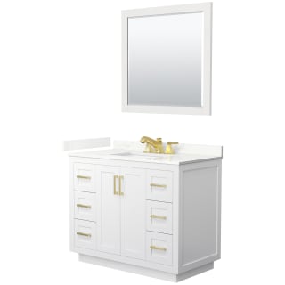A thumbnail of the Wyndham Collection WCF292942S-QTZ-US3M34 White / Giotto Quartz Top / Brushed Gold Hardware
