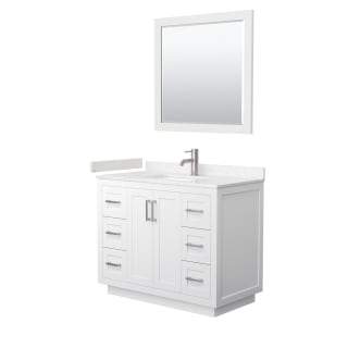 A thumbnail of the Wyndham Collection WCF2929-42S-VCA-M34 White / Carrara Cultured Marble Top / Brushed Nickel Hardware