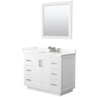 A thumbnail of the Wyndham Collection WCF292942S-QTZ-US3M34 White / Giotto Quartz Top / Brushed Nickel Hardware