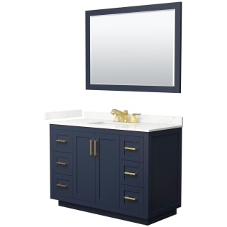 A thumbnail of the Wyndham Collection WCF292948S-QTZ-US3M46 Dark Blue / Giotto Quartz Top / Brushed Gold Hardware