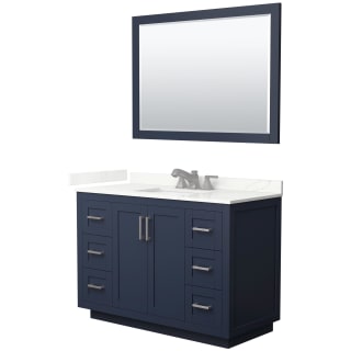 A thumbnail of the Wyndham Collection WCF292948S-QTZ-US3M46 Dark Blue / Giotto Quartz Top / Brushed Nickel Hardware