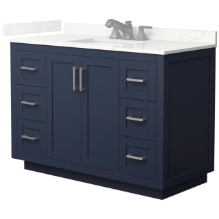 A thumbnail of the Wyndham Collection WCF292948S-QTZ-US3MXX Dark Blue / Giotto Quartz Top / Brushed Nickel Hardware