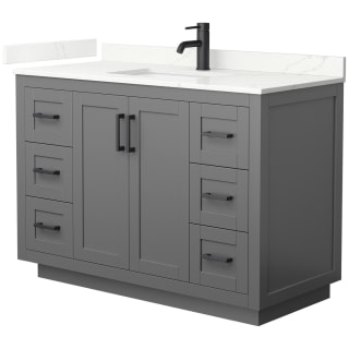 A thumbnail of the Wyndham Collection WCF292948S-QTZ-UNSMXX Dark Gray / Giotto Quartz Top / Matte Black Hardware