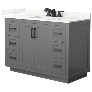 A thumbnail of the Wyndham Collection WCF292948S-QTZ-US3MXX Dark Gray / Giotto Quartz Top / Matte Black Hardware