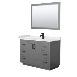 A thumbnail of the Wyndham Collection WCF2929-48S-VCA-M46 Dark Gray / White Cultured Marble Top / Matte Black Hardware