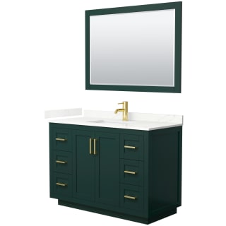 A thumbnail of the Wyndham Collection WCF292948S-QTZ-UNSM46 Green / Giotto Quartz Top / Brushed Gold Hardware