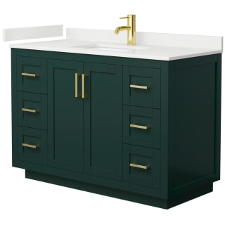 A thumbnail of the Wyndham Collection WCF292948S-QTZ-UNSMXX Green / White Quartz Top / Brushed Gold Hardware