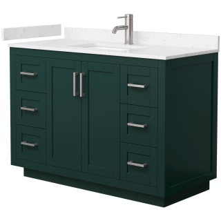 A thumbnail of the Wyndham Collection WCF2929-48S-VCA-MXX Green / Carrara Cultured Marble Top / Brushed Nickel Hardware