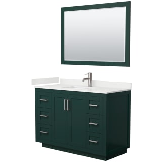 A thumbnail of the Wyndham Collection WCF292948S-QTZ-UNSM46 Green / White Quartz Top / Brushed Nickel Hardware