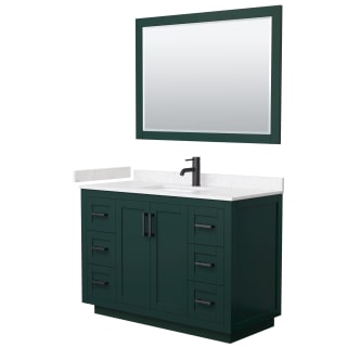 A thumbnail of the Wyndham Collection WCF2929-48S-VCA-M46 Green / Carrara Cultured Marble Top / Matte Black Hardware
